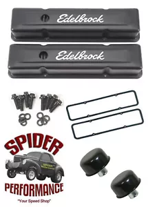 1967-1986 Chevy Bloque Pequeño Kit de Cubierta de Válvula Negro Alto - Imagen 1 de 5