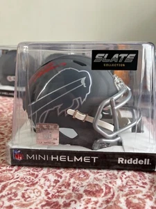 JOSH ALLEN SIGNED BILLS SLATE MINI HELMET - BECKETT COA - Picture 1 of 3