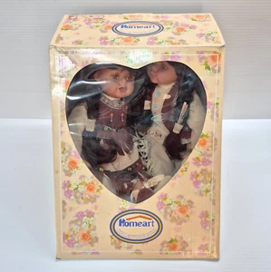 Homeart Collector's Dolls Porcelain Native Americans 32cm Boxed Cody & Dakota - Picture 1 of 5