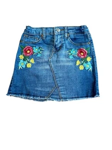 Hudson Jeans Kids Blue Floral Embellished Girl’s Mini Skirt Size 5T - Picture 1 of 8