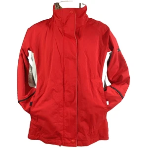 Chaqueta de Invierno Columbia Forrada Sherpa Extraíble Para Mujer Talla Mediana Roja/Gris Sin Capucha - Imagen 1 de 20