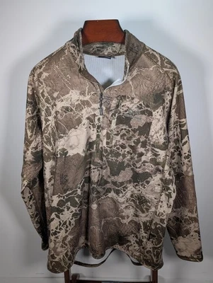 Realtree Wav3X Camo 1/4 Zip Pullover Fleece Microban Scent Control Men's XL - Image 1 of 4