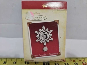 Hallmark Keepsake Ornament First Christmas Together Photo Holder 2005 Snowflake - Picture 1 of 6
