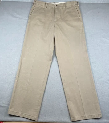 Eddie Bauer Pants Mens 38T (Fits 38x35) Khaki Trousers Twill Elastic Waist Tall - Image 1 of 4