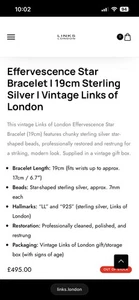 LINKS OF LONDON Ladies Effervescence Sterling Silver Star Bracelet RRP265 - Picture 1 of 11