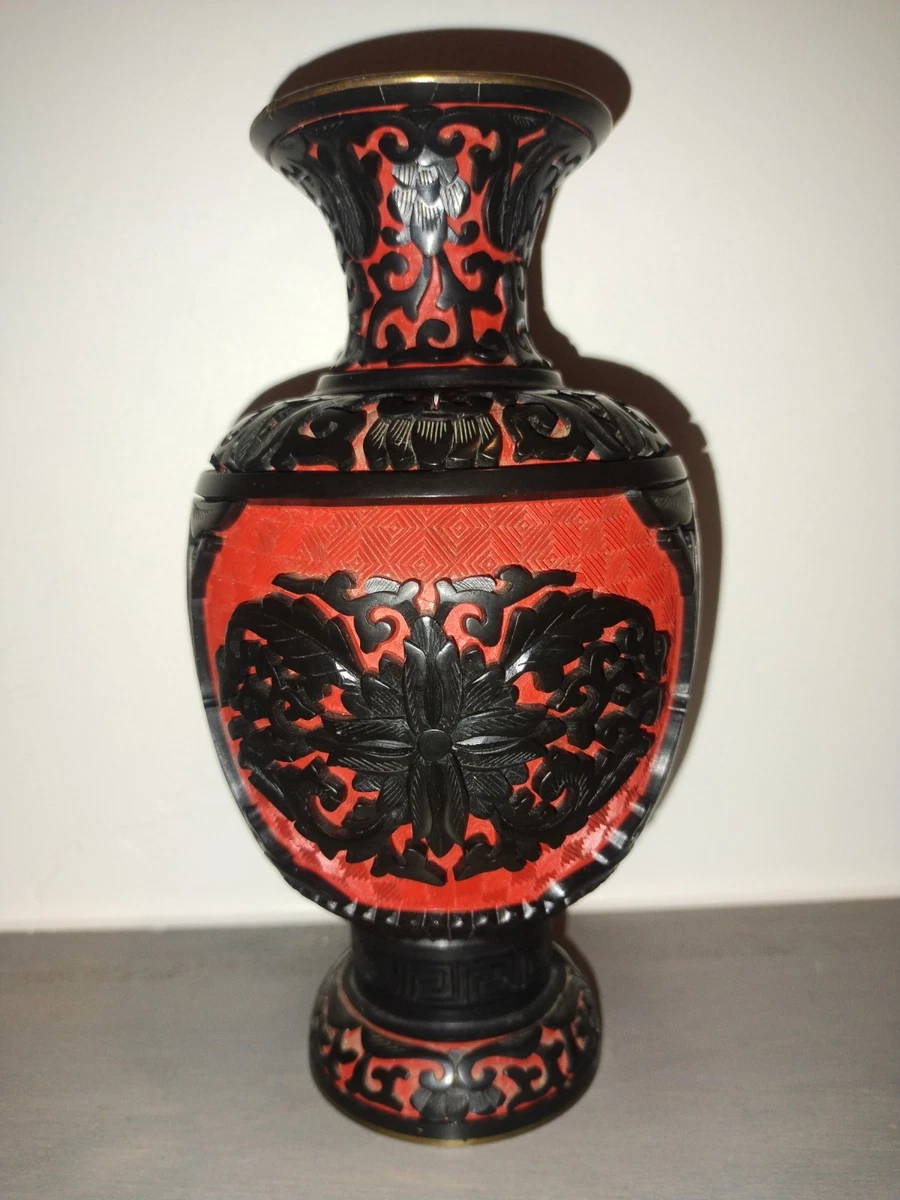 中国雕漆花瓶| eBay