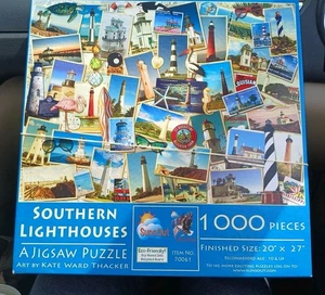 Sothern Leuchttürme 1000-teiliges Puzzle umweltfreundlich Tinte auf Sojabasis Rec. Bord - Bild 1 von 3