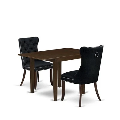 3 Piece Kitchen Table Set Consists of a Rectangle Dining Table with Dropleaf - Image 1 of 4