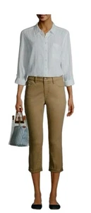 Pantalone jeans Capri donna Time and Tru moderno vita media junior taglia 10 nuovo con etichetta - Foto 1 di 7