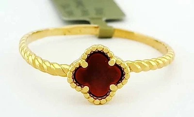 RED CLOVER RING 14K YELLOW GOLD - Image 1 of 4