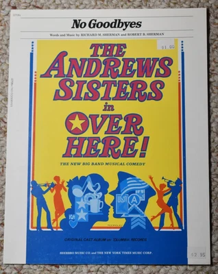 Over Here Sheet Music Andrews Sisters 1974 - Image 1 of 3