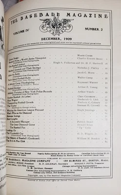 UNRESTORED DECEMBER 1909 Baseball Magazine HONUS WAGNER TY COBB WORLD SERIES - Image 1 of 4