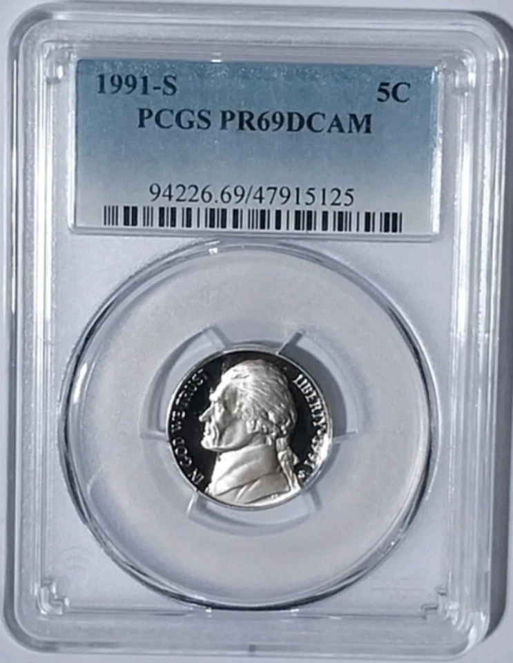 1991-S PCGS PR69DCAM JEFFERSON NICKEL - Image 1 of 1