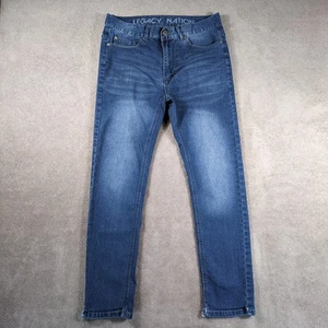Legacy Nation Jeans Herren 32X30 Blau Denim Baumwolle Stretch Gerades Bein Mid Rise - Bild 1 von 11