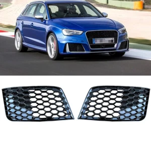 1 par de cubiertas antiniebla ABS negro brillante para Audi RS3 13-16 parachoques delantero rejilla - Imagen 1 de 9