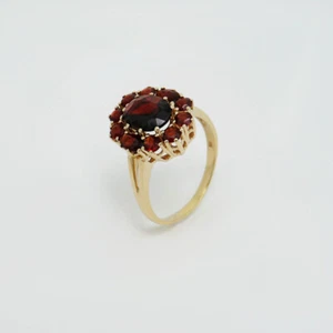 Ring mit Granat Besatz in 585/14K Rosegold Gr. 60 - Bild 1 von 4