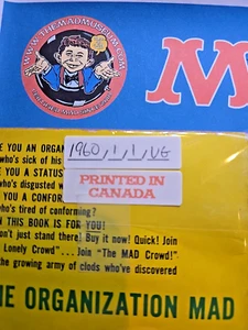 CANADA MAD Magazine Paperback Book: #8 THE ORGANIZATION MAD 1960 1st Print VG - Picture 1 of 7
