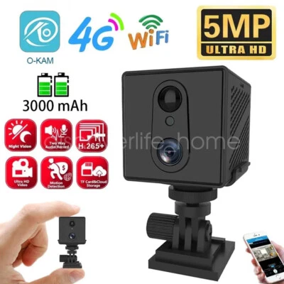 Mini WiFi Camera 5MP 4G SIM Card IR Night Motion Detection Home Security Camera - Image 1 of 4