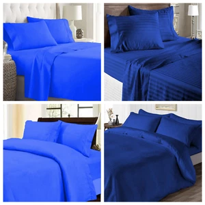 1200 TC Egyptian Cotton Royal Blue Premium Bedding Collection Select Item - Picture 1 of 27
