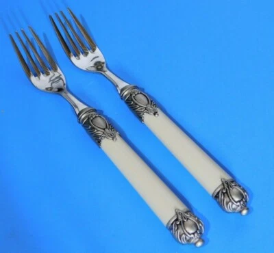 Home Essentials RENAISSANCE BONE Salad Forks Set of 2 - Image 1 of 2