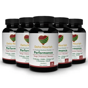 Delta Nourish Energy & Endurance Gummies - Performance Booster Supplement 5Pack - Picture 1 of 6