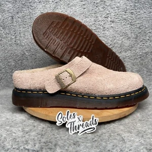 Muli slingback in pelle scamosciata Dr. Martens Isham finta shearling foderati taglia 11 talpa da uomo - Foto 1 di 8