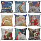 Christmas Cushion Santa Home Decorative Cover Claus Pillow 18" Case