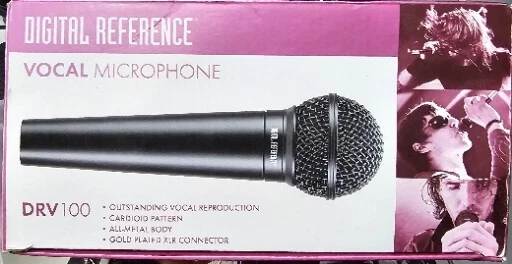 Digital Reference DRV100 Dynamic Cardioid Handheld Microphone Black XLR NIB  - Image 1 of 1