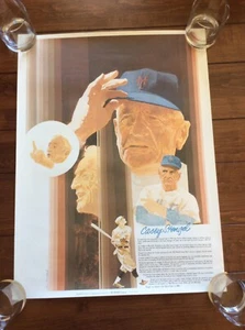 1970s Coca-Cola Casey Stengel Poster New York Mets 18x24 - Picture 1 of 4