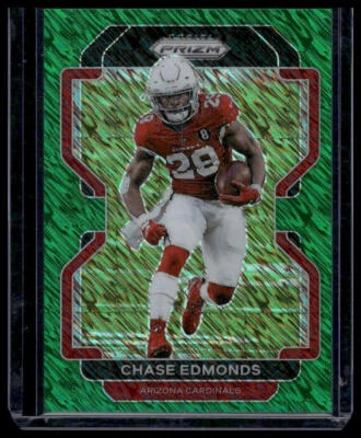 2021 Panini Prizm #77 Chase Edmonds Green Shimmer #/5 - Image 1 of 2
