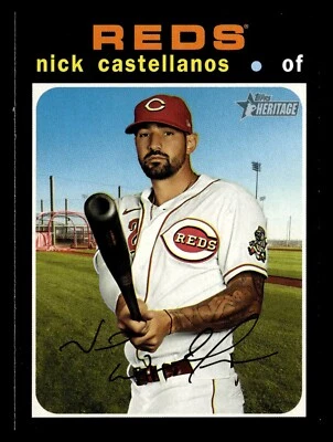 2020 Topps Heritage High Number - #555 Nick Castellanos - Image 1 of 2