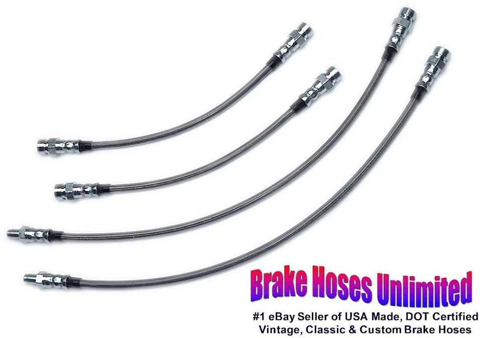 JUEGO MANGUERA FRENO ACERO INOXIDABLE VOLKSWAGEN BEETLE 1965 1966 Foto 1 de 1