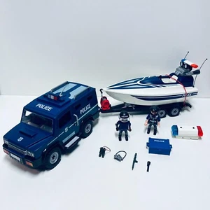 Playmobil - 5187 City Action Set Police SEK Polizeitruck mit Speedboot #1041 - Bild 1 von 24