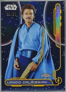 2024 TOPPS CHROME STAR WARS LANDO CALRISSIAN REBEL ALLIANCE GOLD SP /50 - Picture 1 of 3