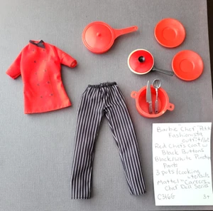 Barbie "Chef" Petite - Puoi Essere Tutto Carriere Mattel Cucina Lotto 11 Pezzi - Foto 1 di 10