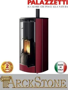 Pelletheizung Hermetisch Warmluft Ventiliert Palazzetti Marianne 9 US 9,1Kw Rot - Bild 1 von 2