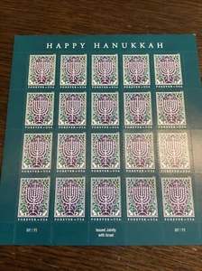 SCOTT# 5338 HANUKKAH MENORAH- SHEET OF 20 FOREVER STAMPS-2018-MNH-US - Picture 1 of 1