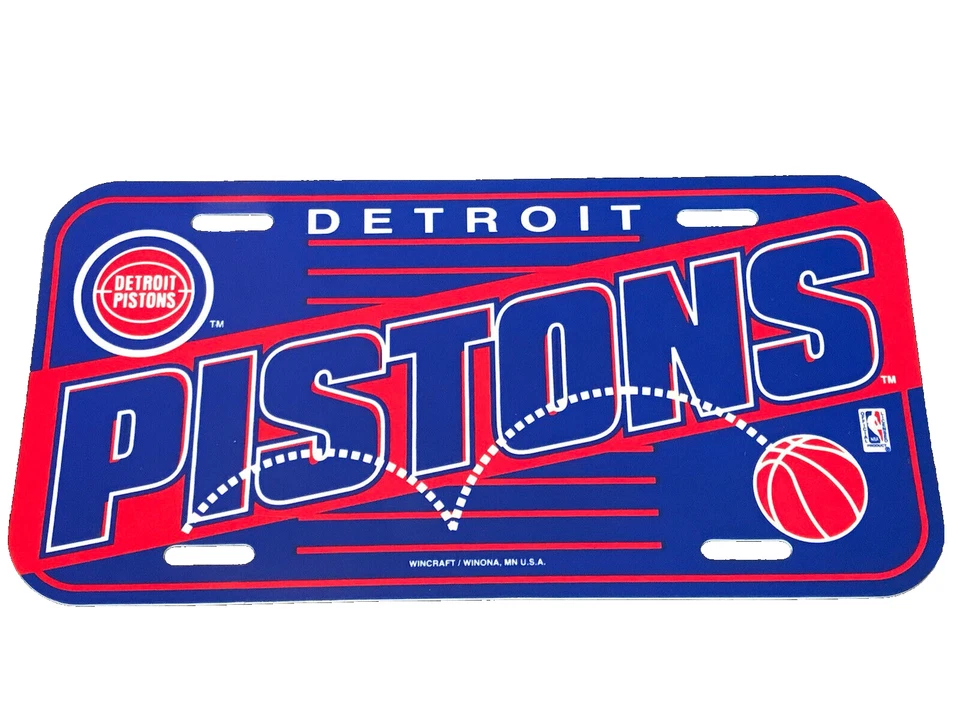 Detroit Pistons License Plate Car Truck Mini Van Basketball WinCraft USA - Image 1 of 2
