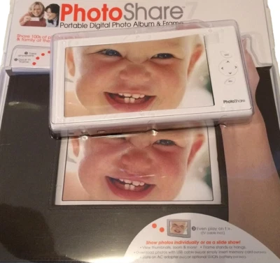 PORTABLE Photo Share 7"  Digital Photo Album and Frame all in 1 - Image 1 of 4