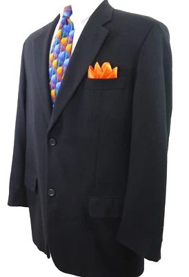 Loro Piana Italy Saks Mens Pure Cashmere Black Blazer Jacket Sport Coat 43/44 R - Image 1 of 4