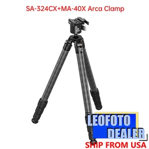 Leofoto SA-324CX+MA-40X Arca Clamp Lever-Release Tripod with ballhead-Arca Clamp - Picture 1 of 11