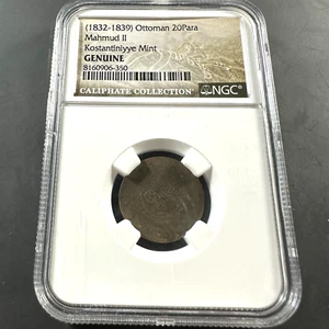 (1832-1839) Ottoman Mahmud II, Kostantiniyye Mint, 20Para NGC Genuine (84234) - Picture 1 of 4