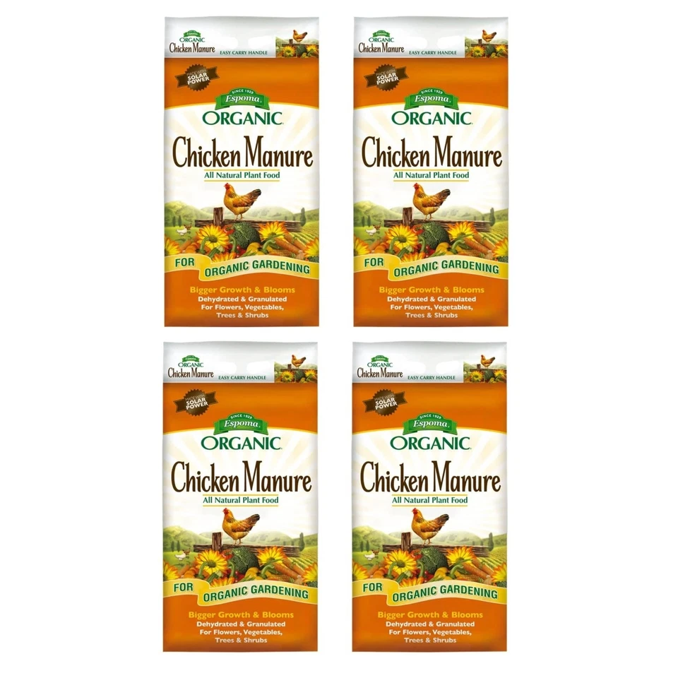 Estiércol de pollo orgánico Espoma (#GM25) - Bolsa de 25 lb - Paquete de 4 Foto 1 de 1
