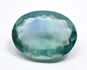 Untreated Natural Green Emerald Fluorite 11.05 Ct Oval Certified Loose Gemstone - Picture 1 of 6