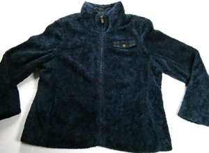 Chaqueta de Colección Azul Marino Pendleton Lana Cremallera Completa, Acentos a Cuadros Verdes, Talla (XL) - Imagen 1 de 16