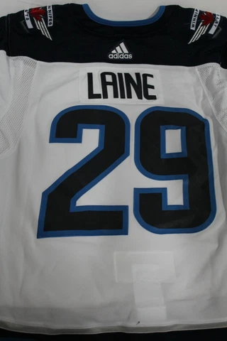 Patrick Laine #29 Winnipeg Jets Adidas Auth Pro Jersey Mens White sz 52 LARGE Cover