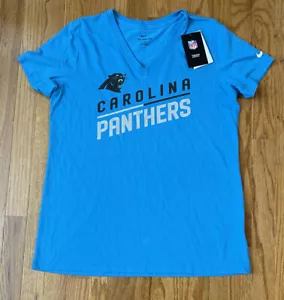 Carolina Panthers Nike Women's Slant Logo Tri-Blend V-Neck T-Shirt NWT Large - Picture 1 of 1