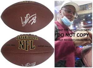 Warrick Dunn Signed Football Proof COA Autographed Tampa Bay Buccaneers Falcons - Picture 1 of 4