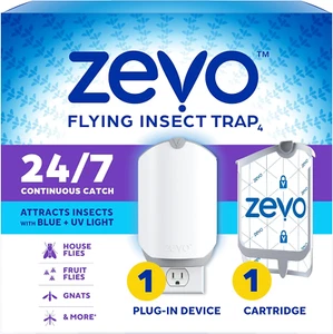 Flying Insect Trap & Cartridge - Plug in Fly Trap & Indoor Bug Catcher for Gnats - Picture 1 of 12