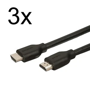 3x Philips HDMI-Kabel 1,5m - HDMI Verbindungskabel in Schwarz, Kupferleiter - Bild 1 von 1